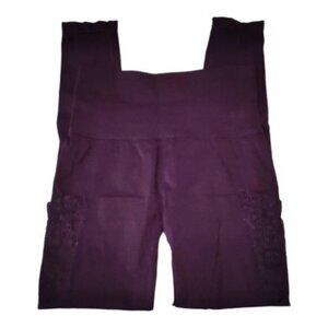 Women's SOHO Girls Plum Purple Seamless Pocket Leggings Size Small EUC #3215